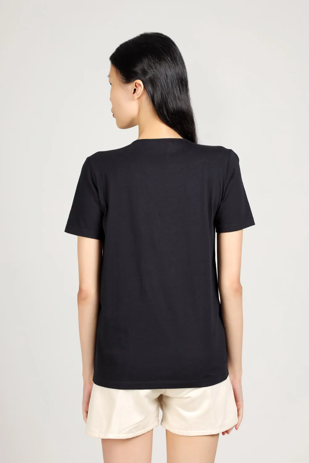 BALMAIN Women 3 Buttons Balmain Paris Rhinestone Logo T-Shirt Black/Gold 2