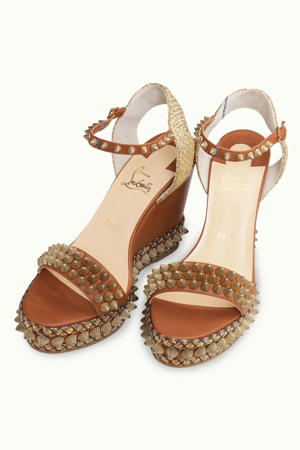 CHRISTIAN LOUBOUTIN Cordorella 110mm Espadrilles in Version Brown Leather 1