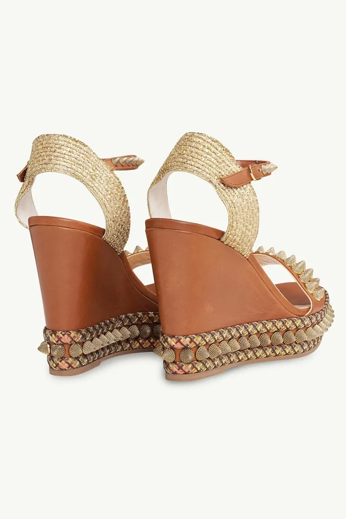 CHRISTIAN LOUBOUTIN Cordorella 110mm Espadrilles in Version Brown Leather 2