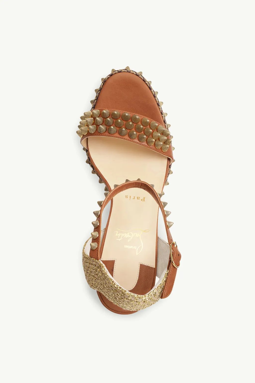 CHRISTIAN LOUBOUTIN Cordorella 110mm Espadrilles in Version Brown Leather 3