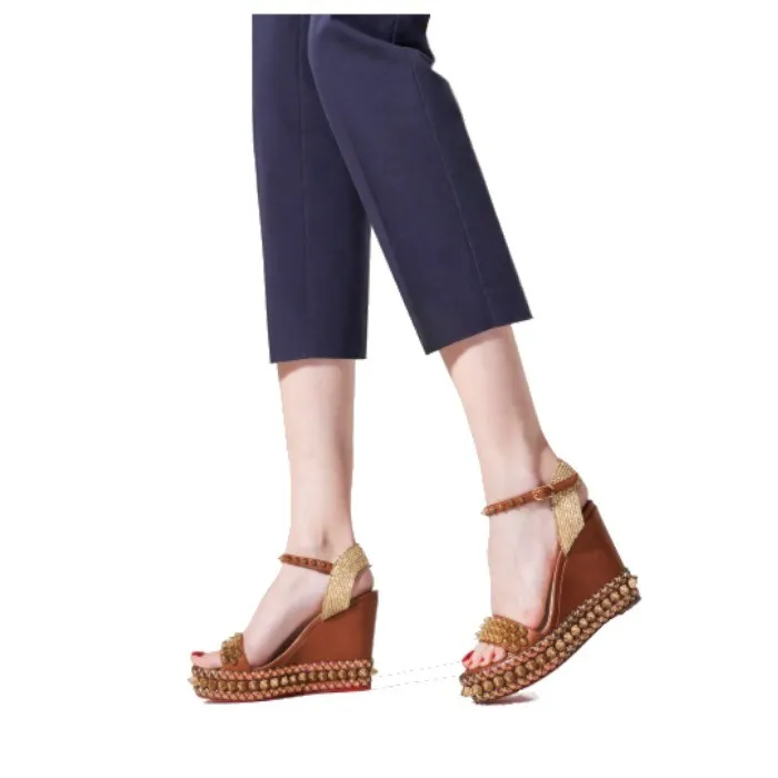 CHRISTIAN LOUBOUTIN Cordorella 110mm Espadrilles in Version Brown Leather 4