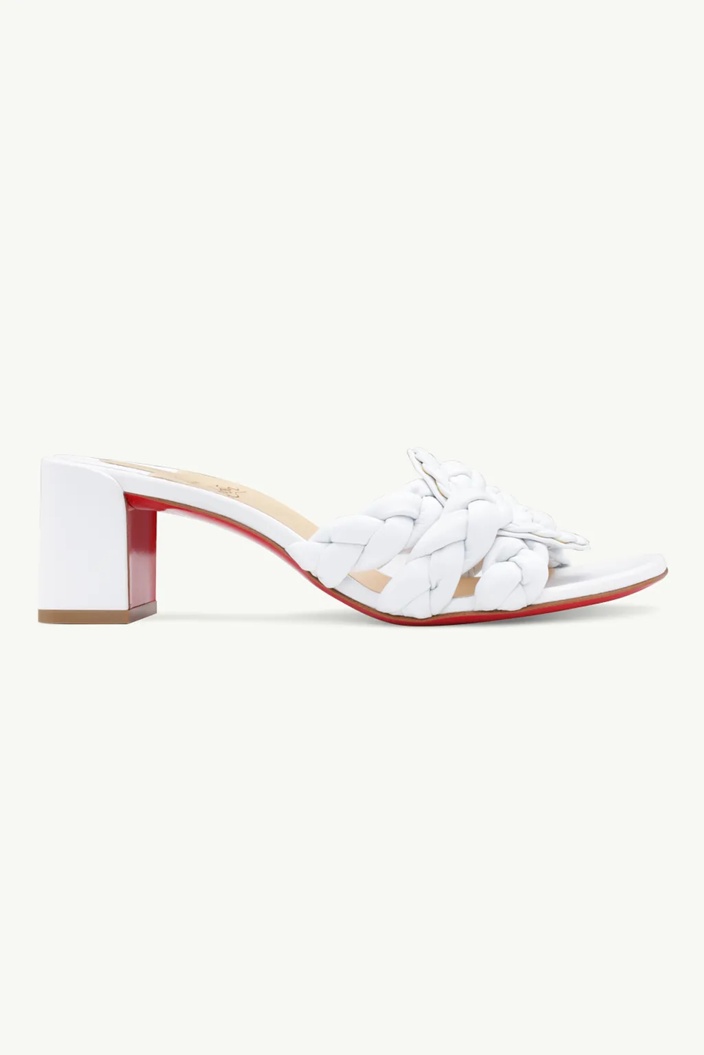 CHRISTIAN LOUBOUTIN Women Marmela Mules 55mm in White Nappa Leather 0