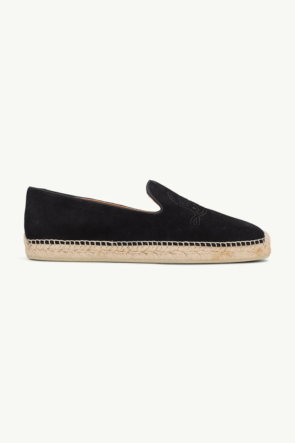 CHRISTIAN LOUBOUTIN Men Esparadra Espadrilles in Black Crosta Leather 0
