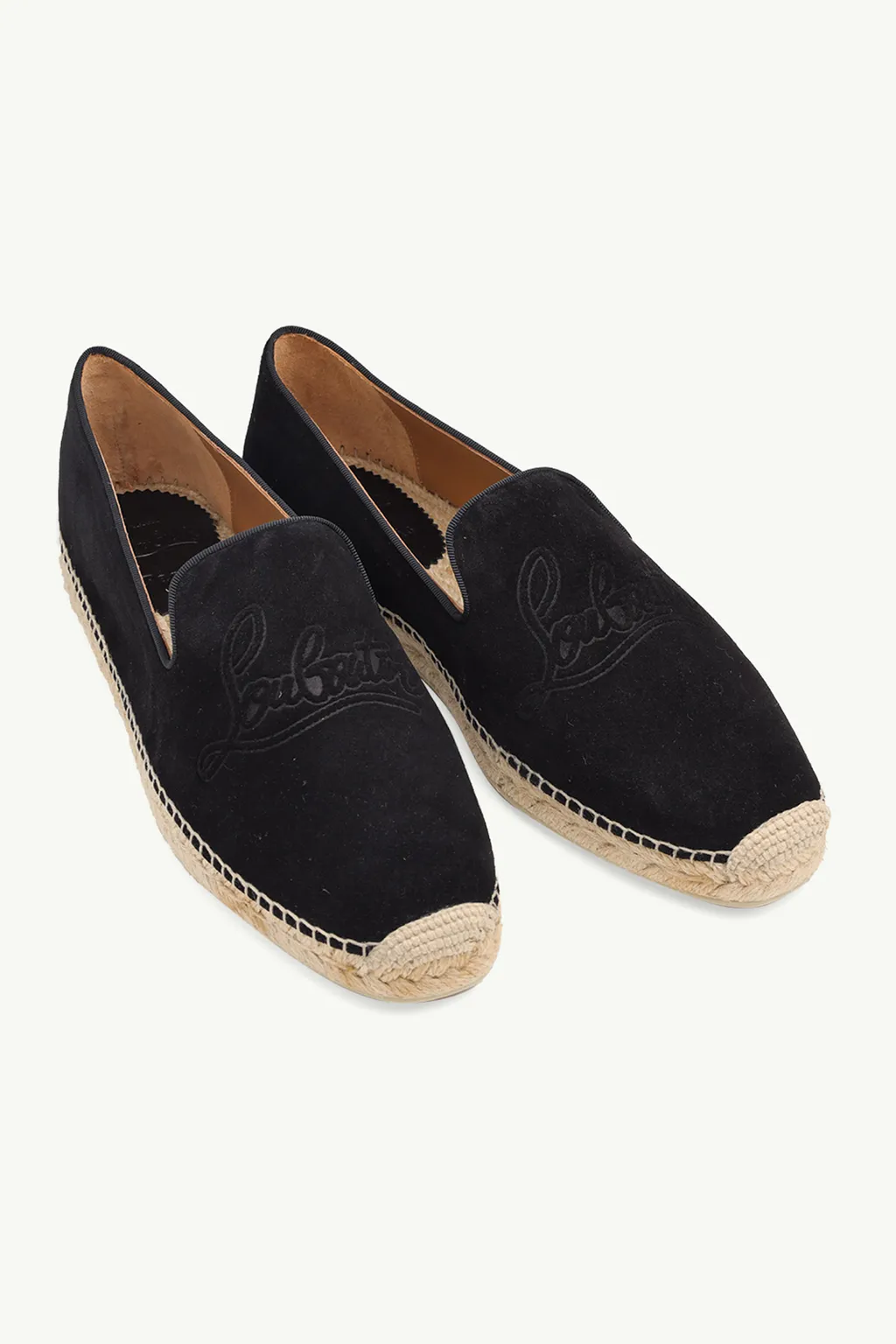 CHRISTIAN LOUBOUTIN Men Esparadra Espadrilles in Black Crosta Leather 1