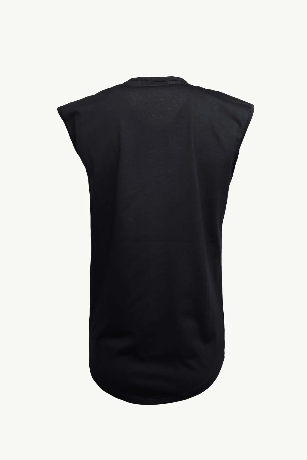BALMAIN Women 3 Buttons Balmain Paris Metallic Logo Sleeveless T-Shirt in Black/Gold 1
