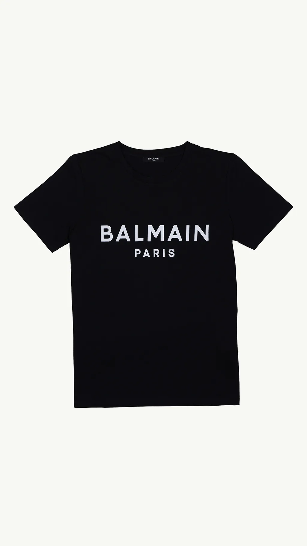 BALMAIN Women Balmain Paris Flocked Suede Logo T-Shirt in Black/White 0