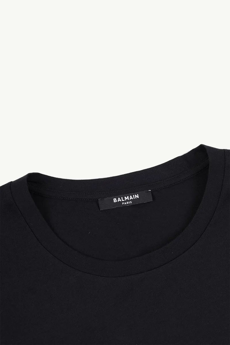 BALMAIN Men Balmain Paris Logo Relaxed Fit T-Shirt in Black/White 3