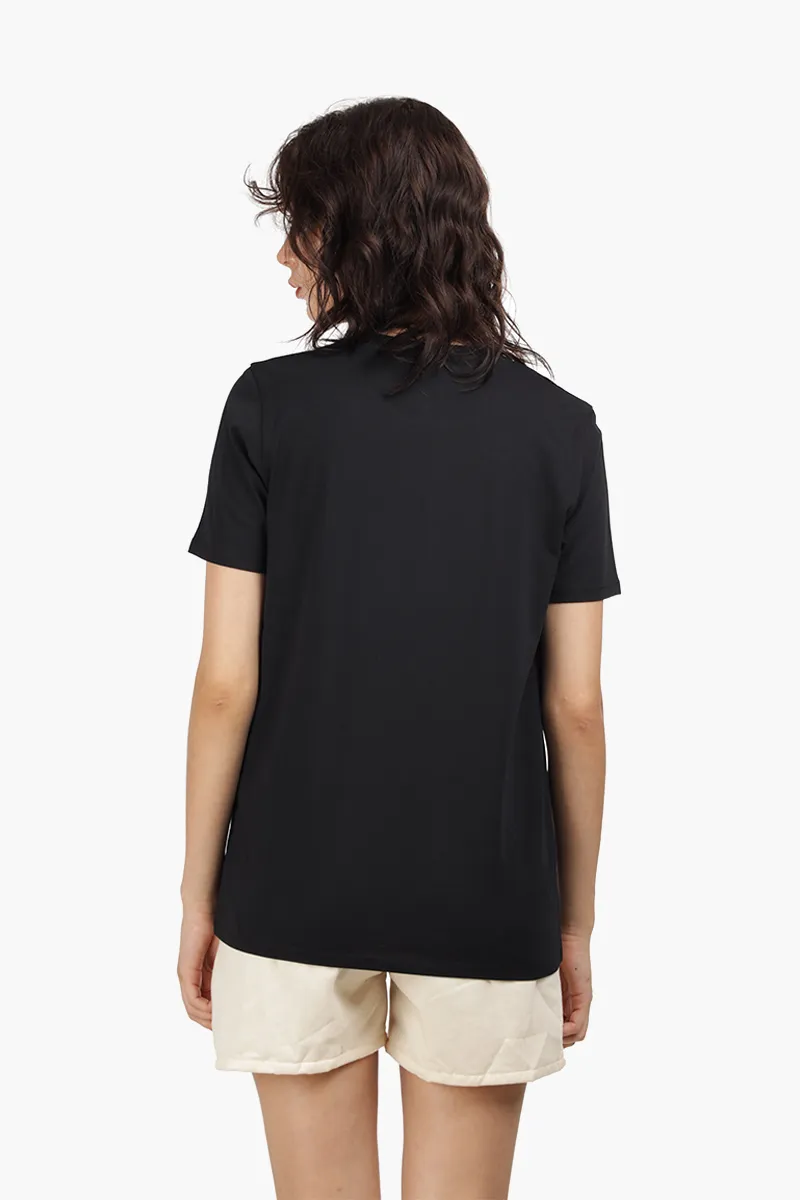 BALMAIN Women Balmain Metallic Bold Logo T-Shirt in Black/Gold 1