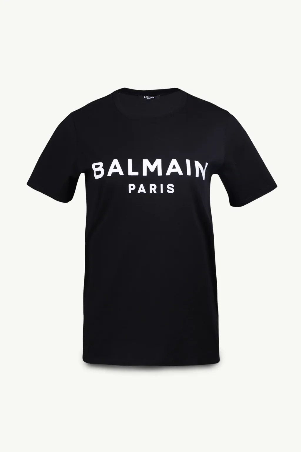 BALMAIN Women Balmain Flocked Logo T-Shirt in Black/White 0