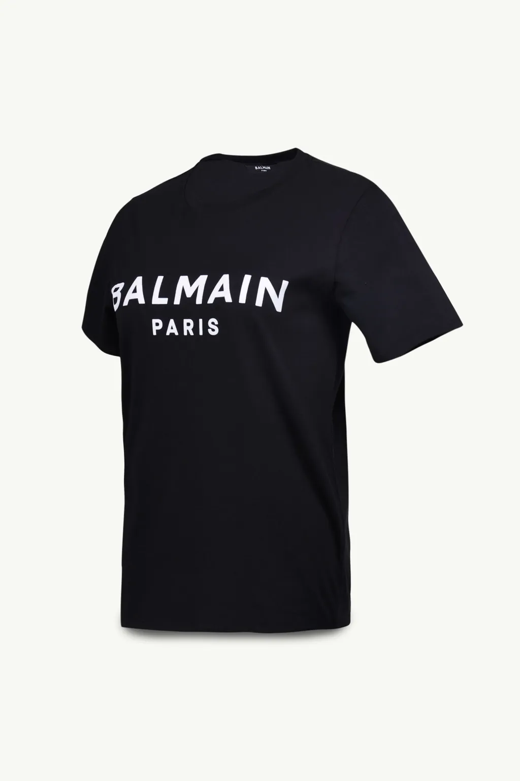 BALMAIN Women Balmain Flocked Logo T-Shirt in Black/White 2