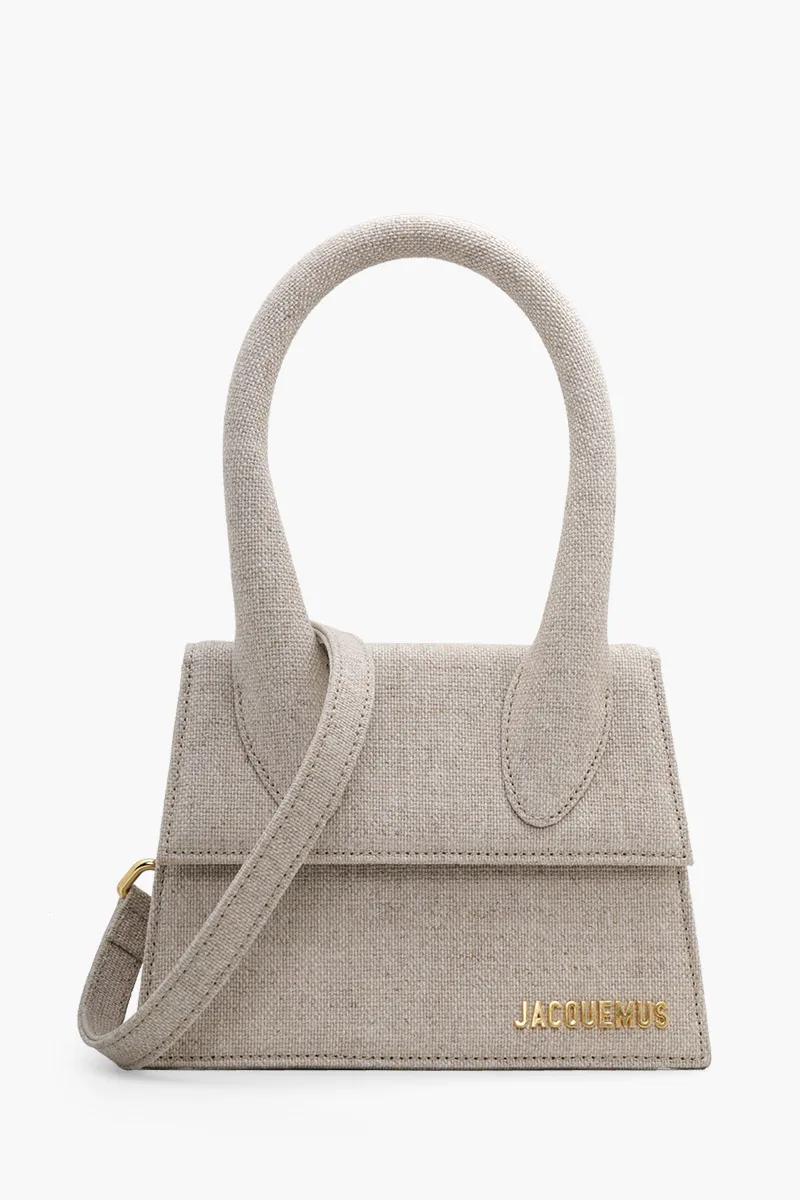 JACQUEMUS Le Chiquito Bag in Beige Linen 0