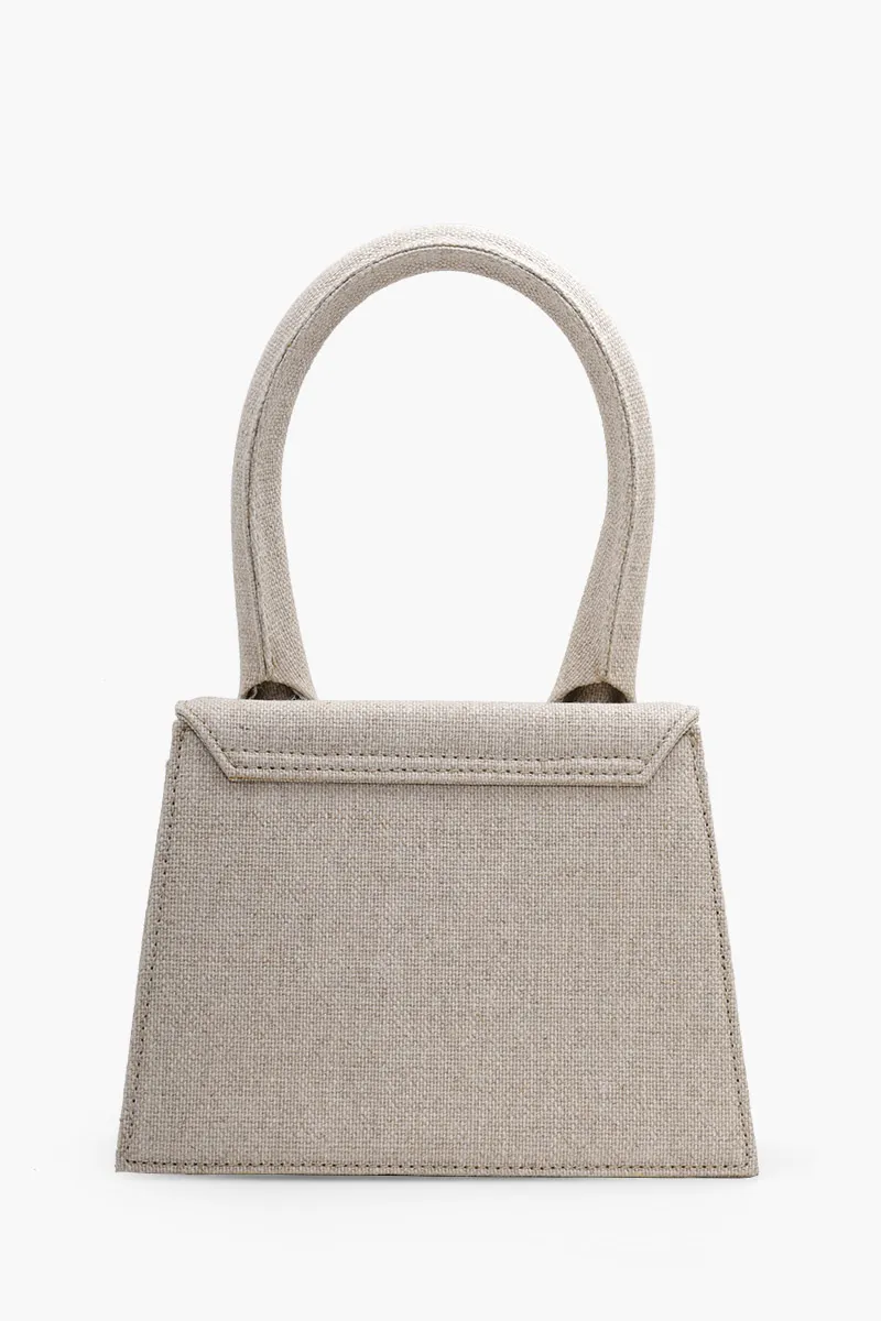 JACQUEMUS Le Chiquito Bag in Beige Linen 1
