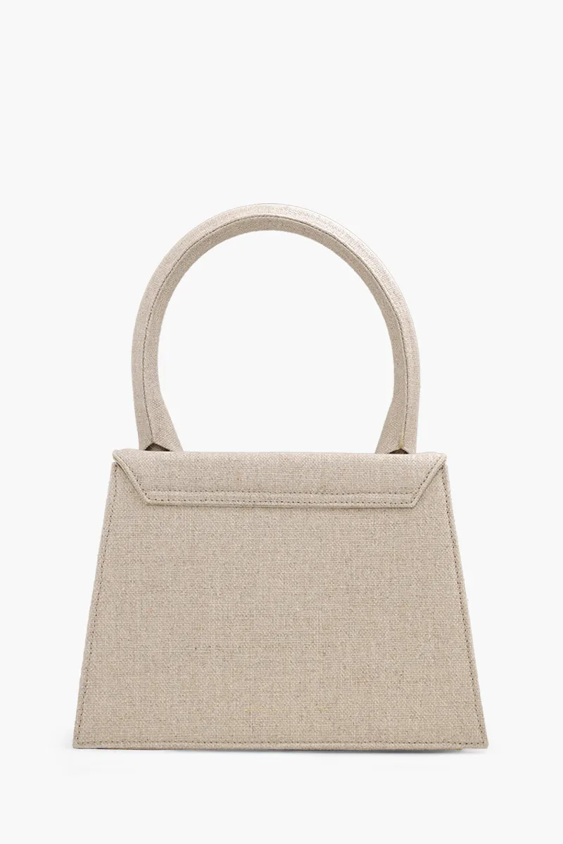 JACQUEMUS Le Grand Chiquito in Beige Linen 1