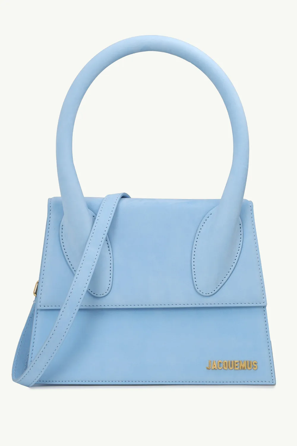 JACQUEMUS Le Grand Chiquito in Light Blue Nubuck Leather 0