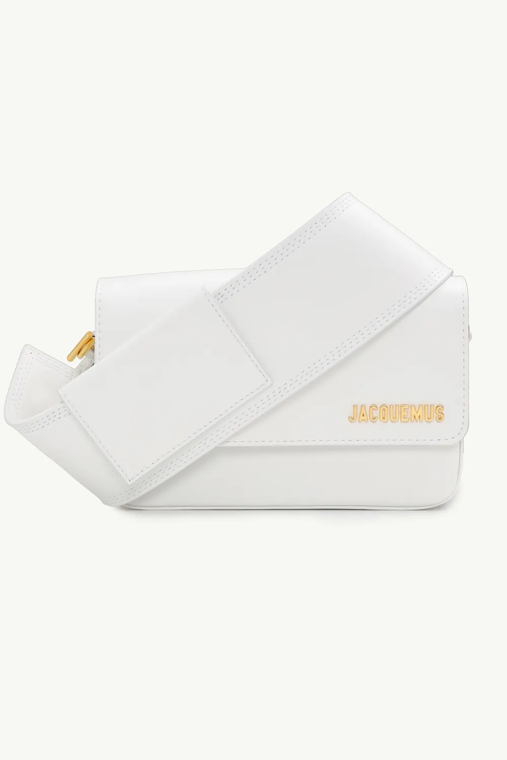 JACQUEMUS Le Carinu Bag in White Leather 0