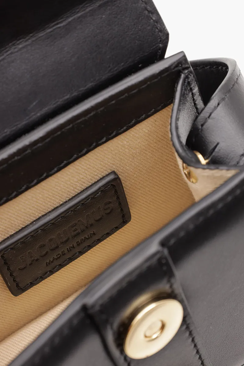 JACQUEMUS Le Chiquito Montagne in Black Leather 3