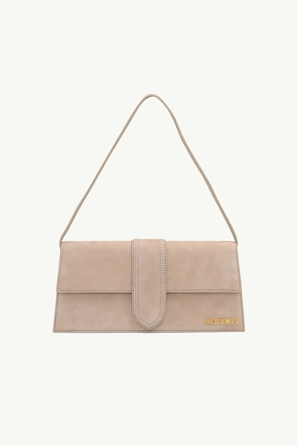 JACQUEMUS Le Bambino Long Bag in Dark Beige Suede 0