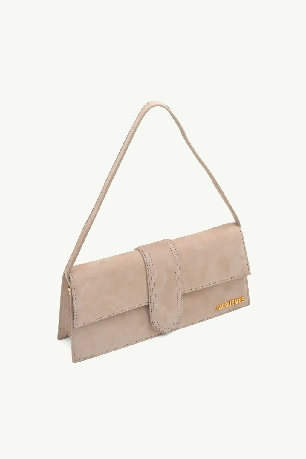 JACQUEMUS Le Bambino Long Bag in Dark Beige Suede 2