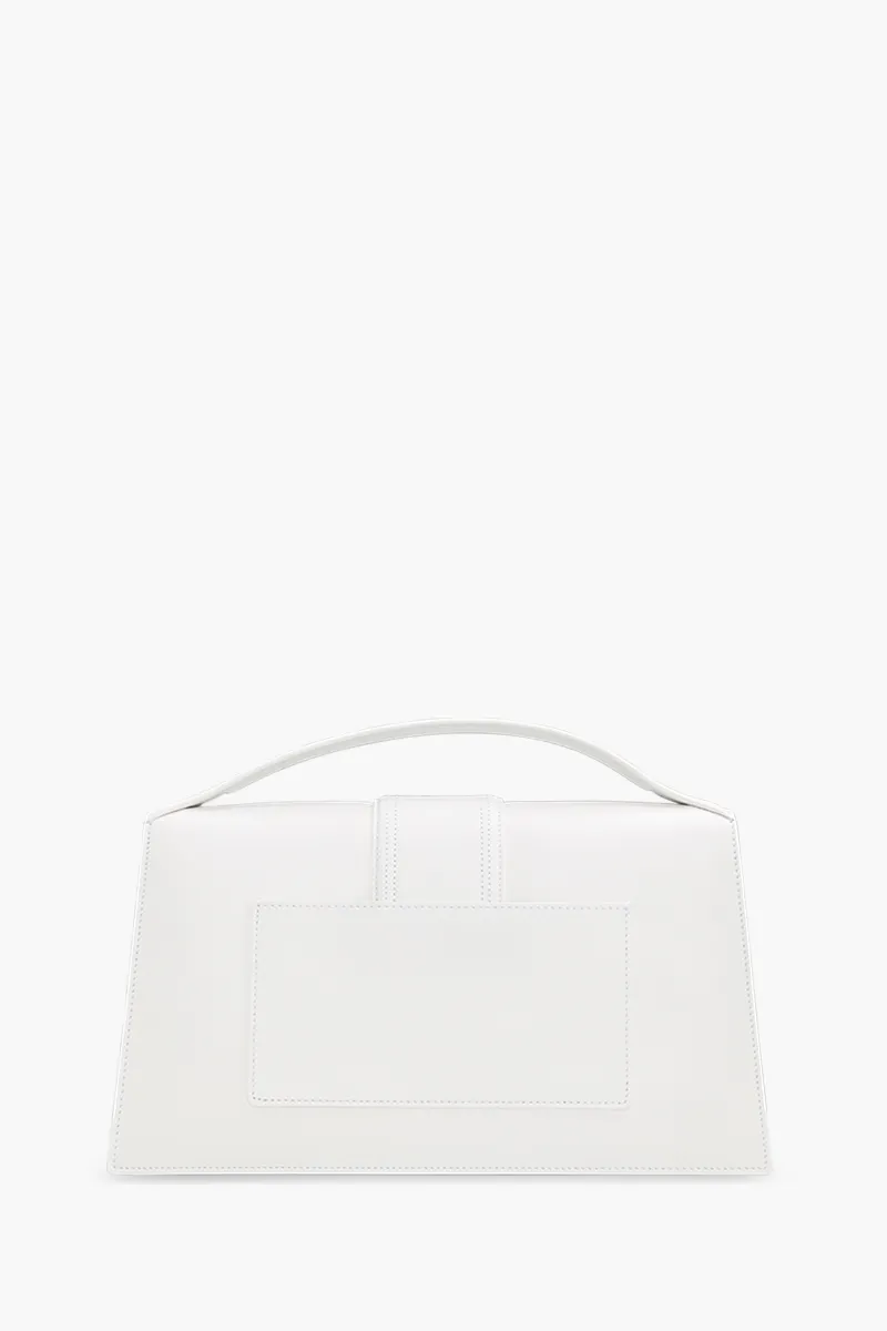 JACQUEMUS Le Bambinou Flap Bag in White Smooth Leather 1