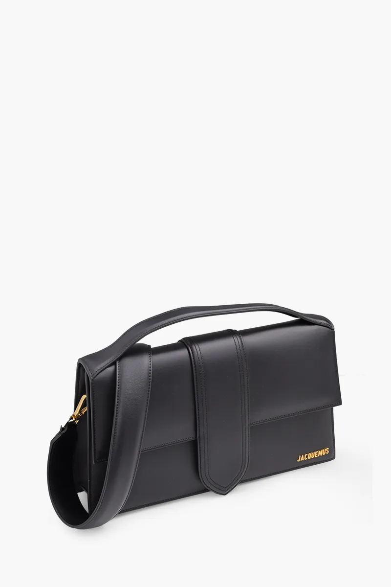 JACQUEMUS Le Bambinou Flap Bag in Black Smooth Leather 2