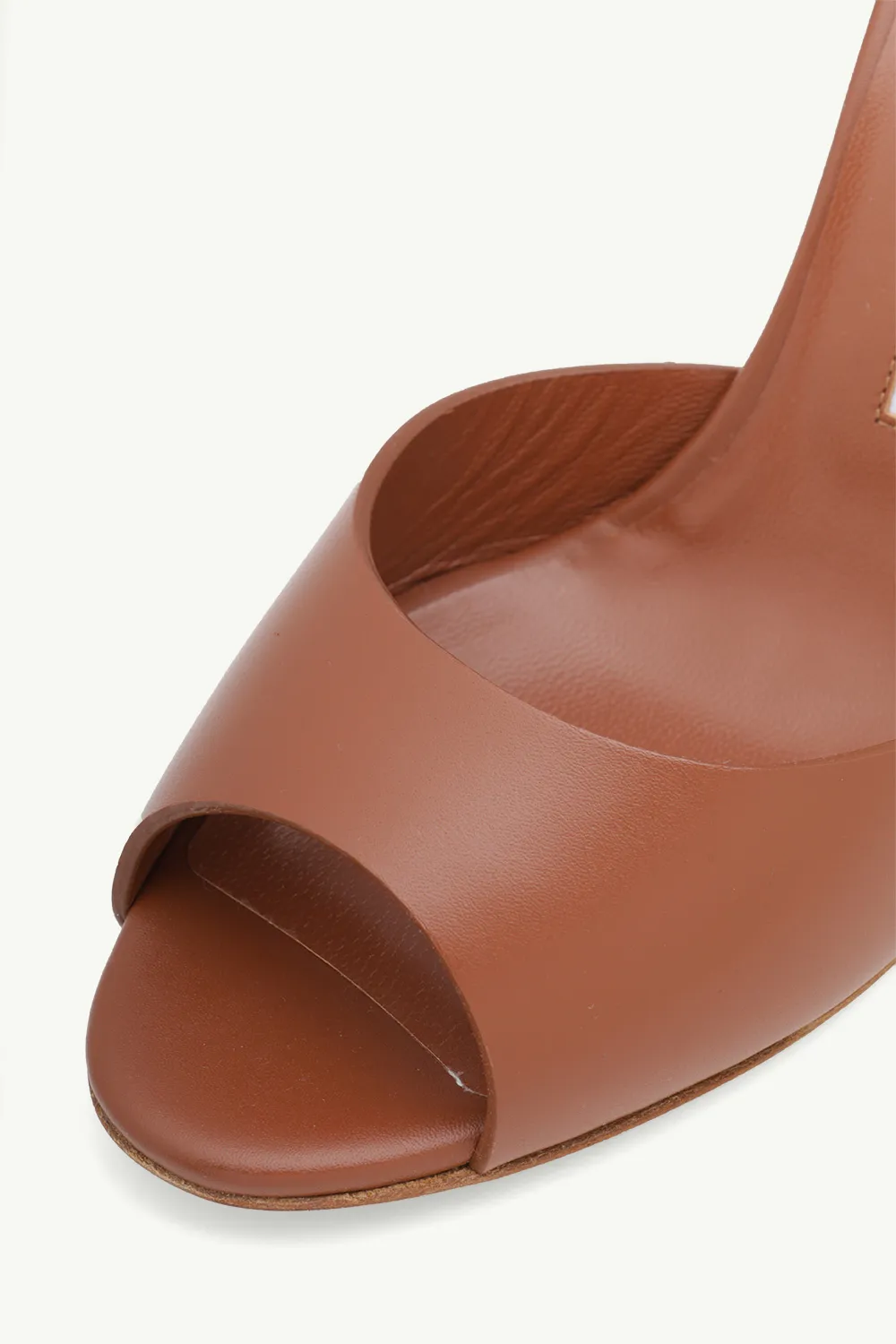 MANOLO BLAHNIK Jadarona Mules 7cm in Brown Calf Leather 4