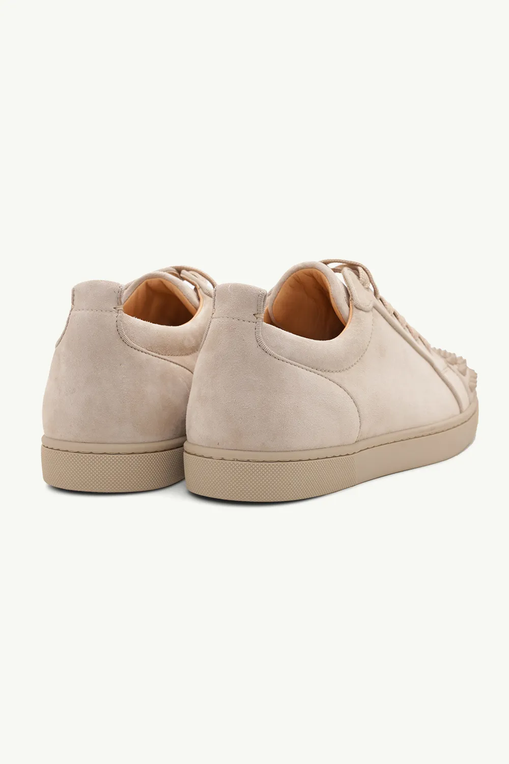 CHRISTIAN LOUBOUTIN Men Louis Junior Spikes Orlato Sneakers in Calce Veau Velours 2