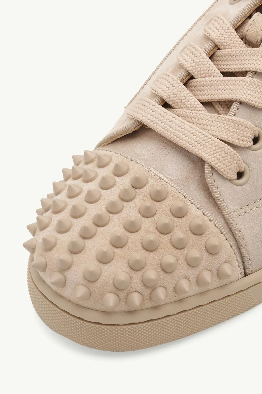 CHRISTIAN LOUBOUTIN Men Louis Junior Spikes Orlato Sneakers in Calce Veau Velours 4