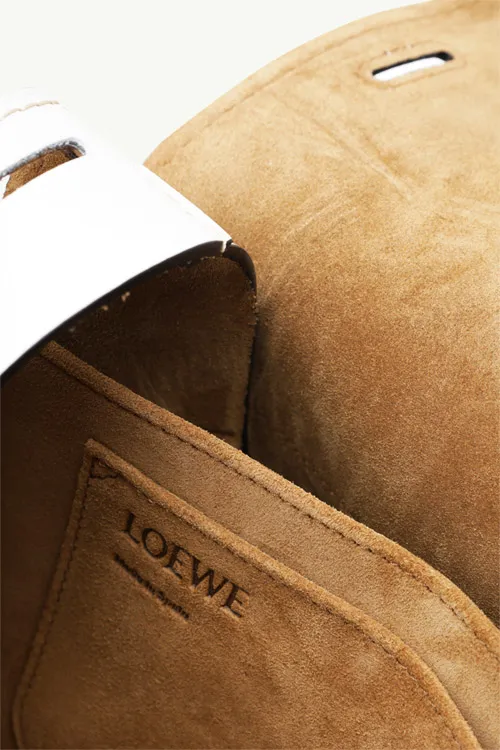 LOEWE Small Gate Shoulder Bag in Green/White/Mocca 3