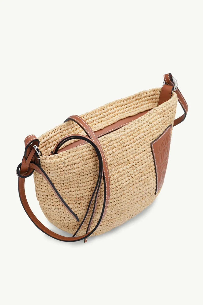 LOEWE Pochette Basket Bag in Natural Raffia/Tan 2