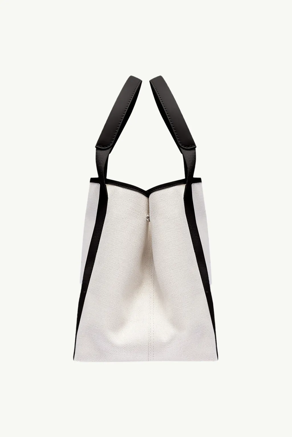 BALENCIAGA Cabas Tote S in White/Black with Logo 2