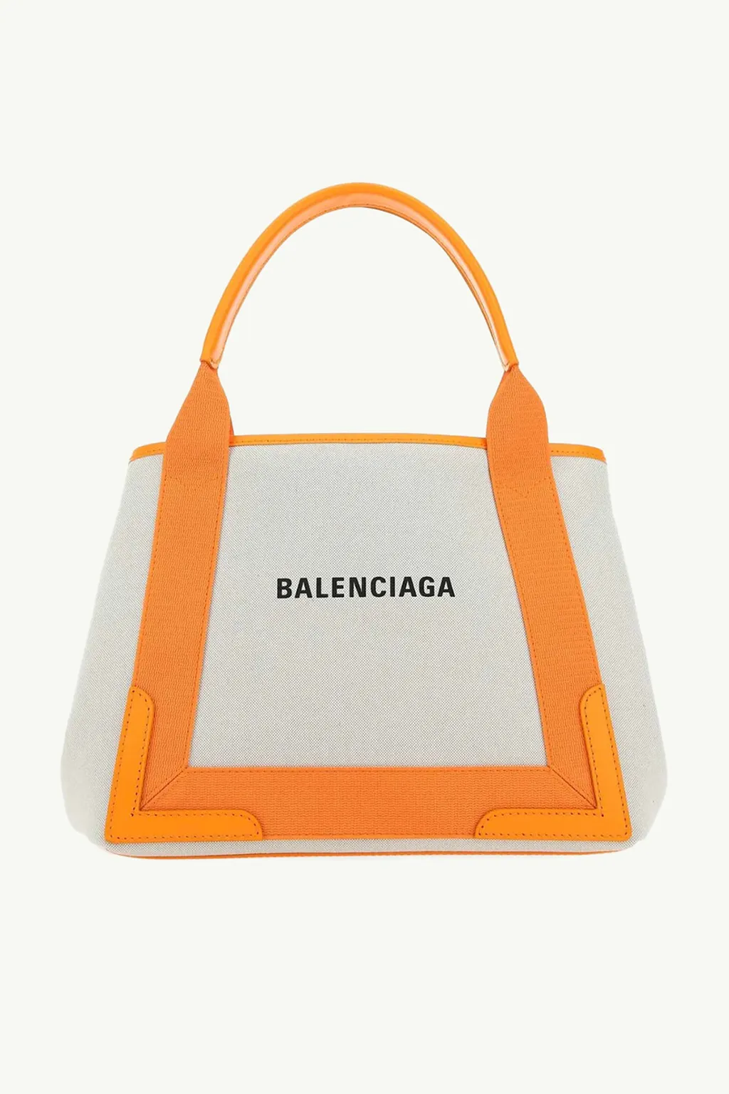 BALENCIAGA Cabas Tote S in Natural/Orange with Logo 0