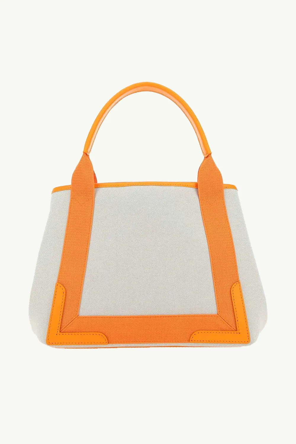 BALENCIAGA Cabas Tote S in Natural/Orange with Logo 1