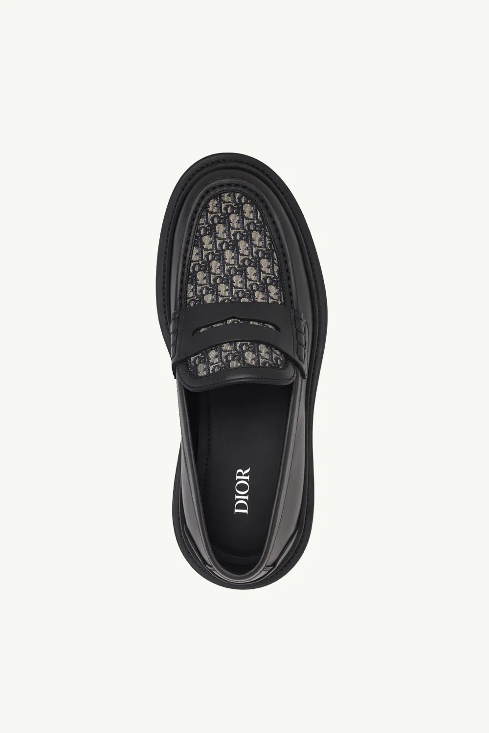 DIOR HOMME Explorer Oblique Loafers in Black Leather x Jacquard 3