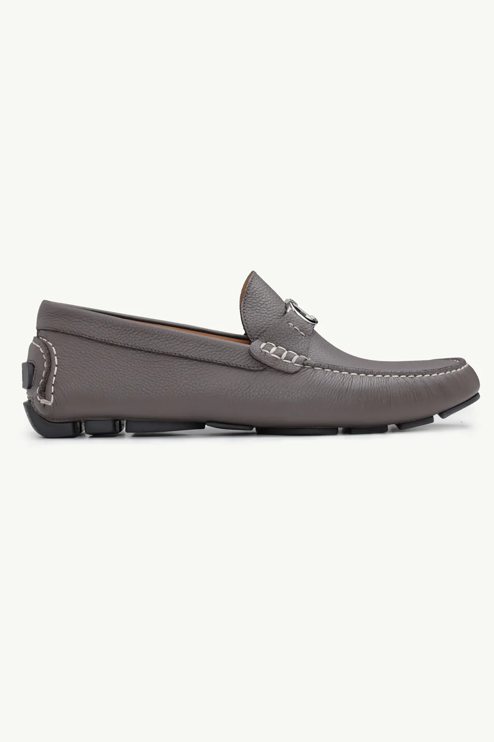 DIOR HOMME CD Icon Buckle Loafers in Ebony Grained 0