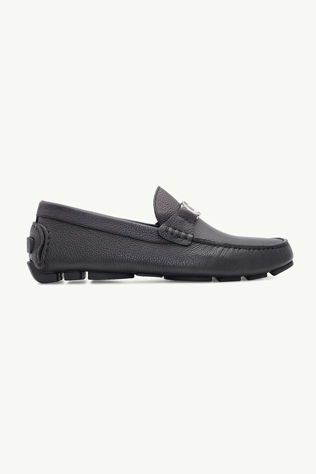 DIOR HOMME CD Icon Buckle Loafers in Black Grained 0
