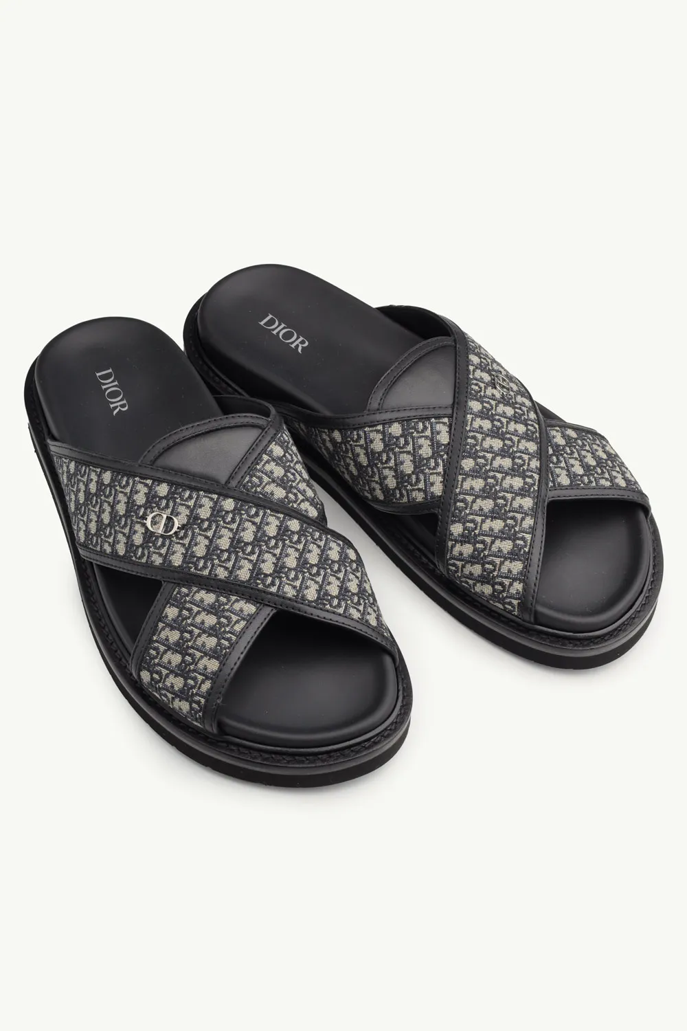 CHRISTIAN DIOR Aqua Oblique Crossover Strap Sandal in Deep Blue Multicolors 1