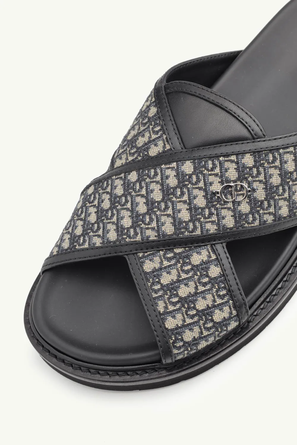 CHRISTIAN DIOR Aqua Oblique Crossover Strap Sandal in Deep Blue Multicolors 4
