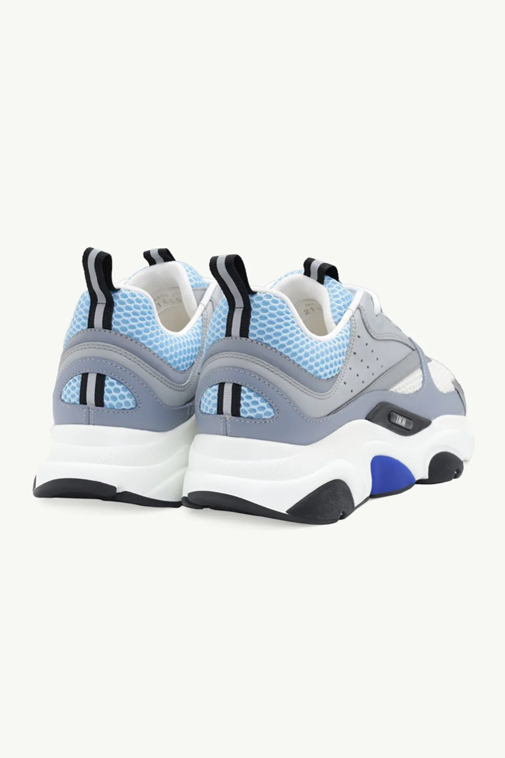 CHRISTIAN DIOR B22 Sneakers in White/Blue/Gray Technical Mesh X Calfskin 2