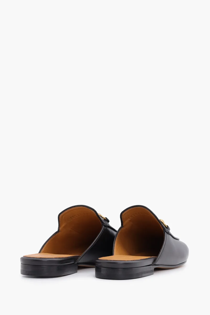GUCCI Women Princetown Leather Slippers in Black 2