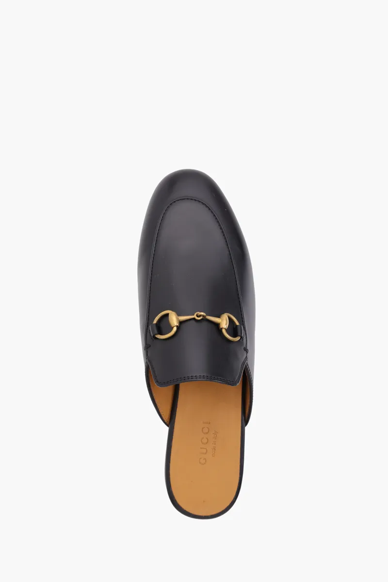 GUCCI Women Princetown Leather Slippers in Black 3