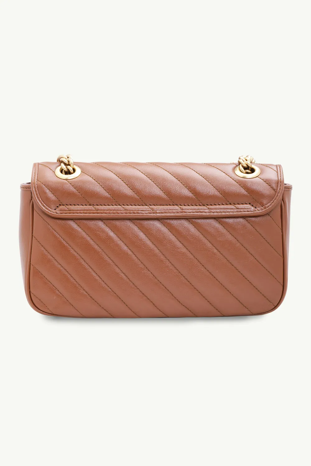 GUCCI Small Diagonal GG Marmont Shoulder Bag in Cuir GHW 1