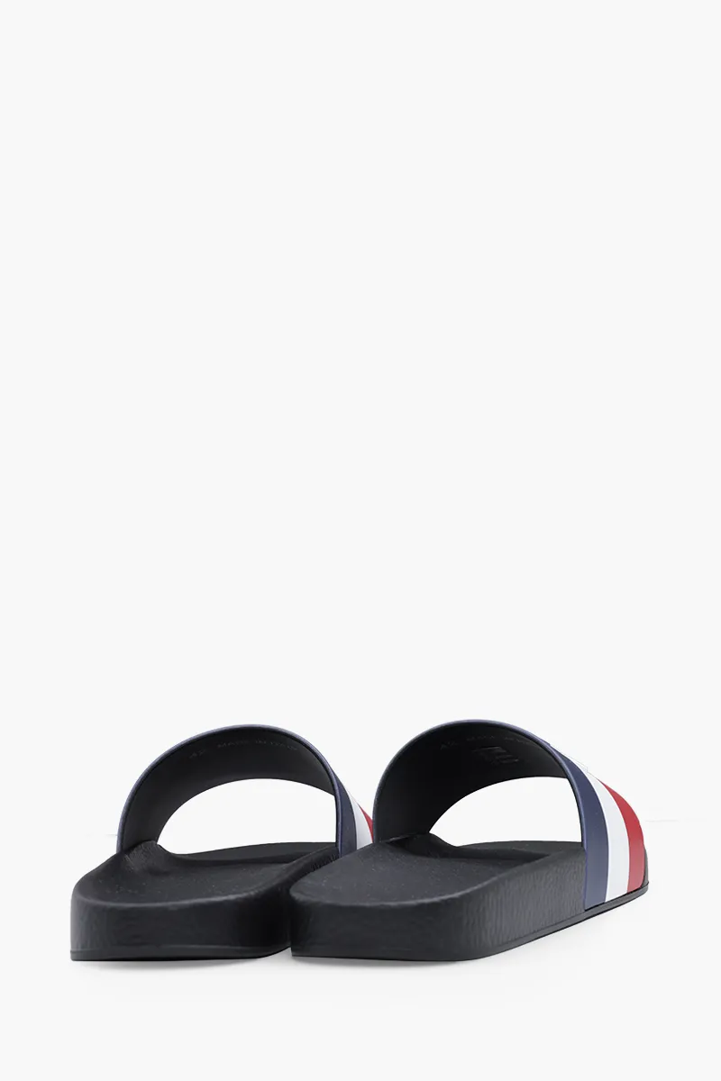 MONCLER Men Basile Logo Embossed Slides in Black 2