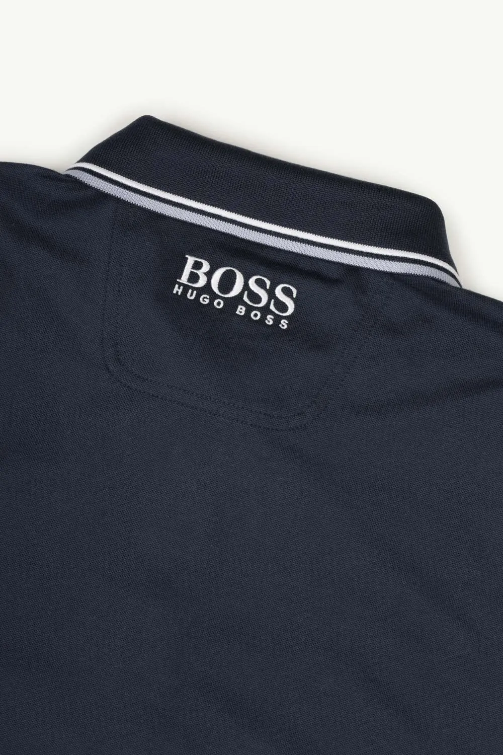 HUGO BOSS Men Regular Fit Active-Stretch Golf Polo Shirt in Dark Blue/White with S.Cafe 3