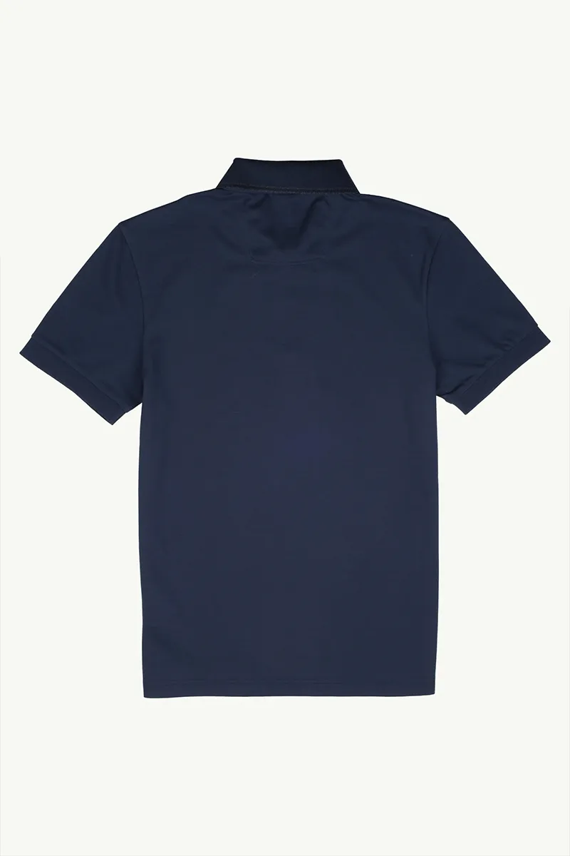 HUGO BOSS Men Slim Fit Paule 4 Polo Shirt in Dark Blue with Logo Placket 1