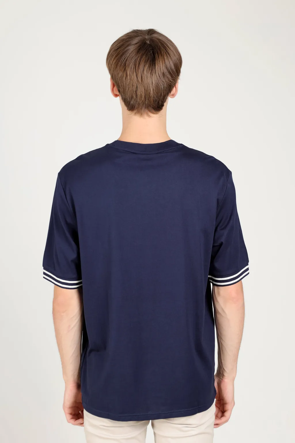 HUGO BOSS Men Temixo Confort Fit T-Shirt in Dark Blue Melange-Cotton with Printed & Embroidered Logo 2