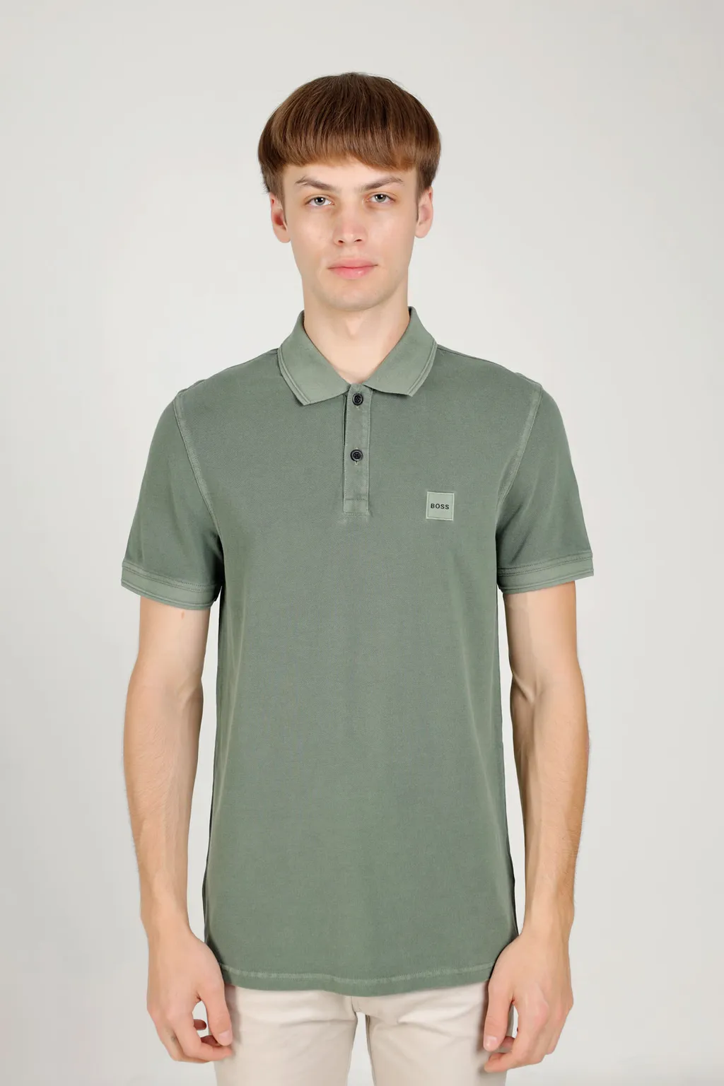 HUGO BOSS Men Prime 1 Slim Fit Polo Shirt in Light Green 1