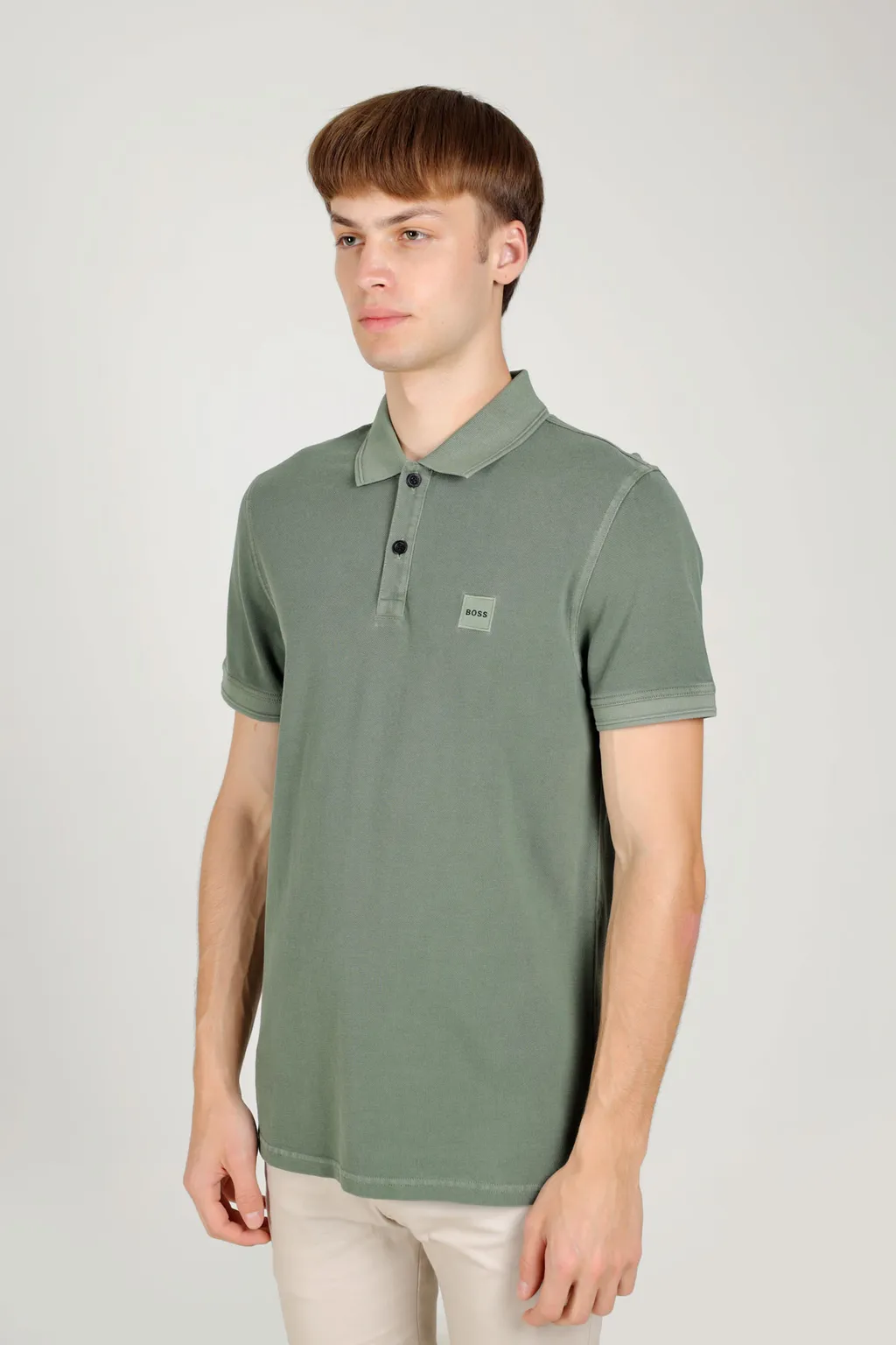 HUGO BOSS Men Prime 1 Slim Fit Polo Shirt in Light Green 3