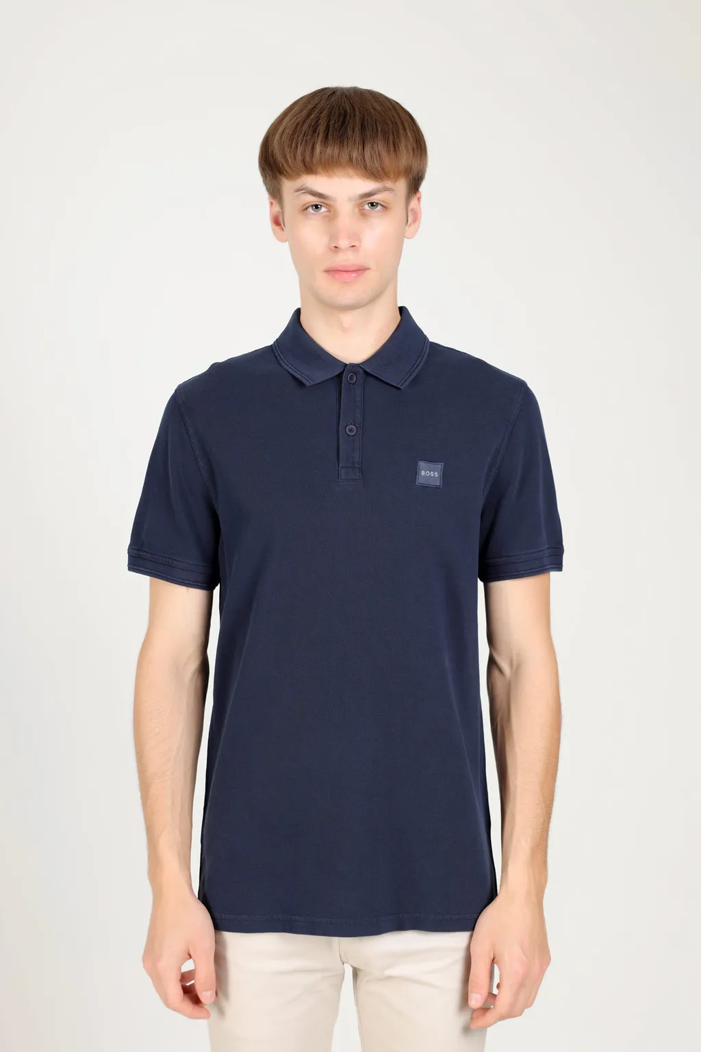 HUGO BOSS Men Prime 1 Slim Fit Polo Shirt in Dark Blue 1