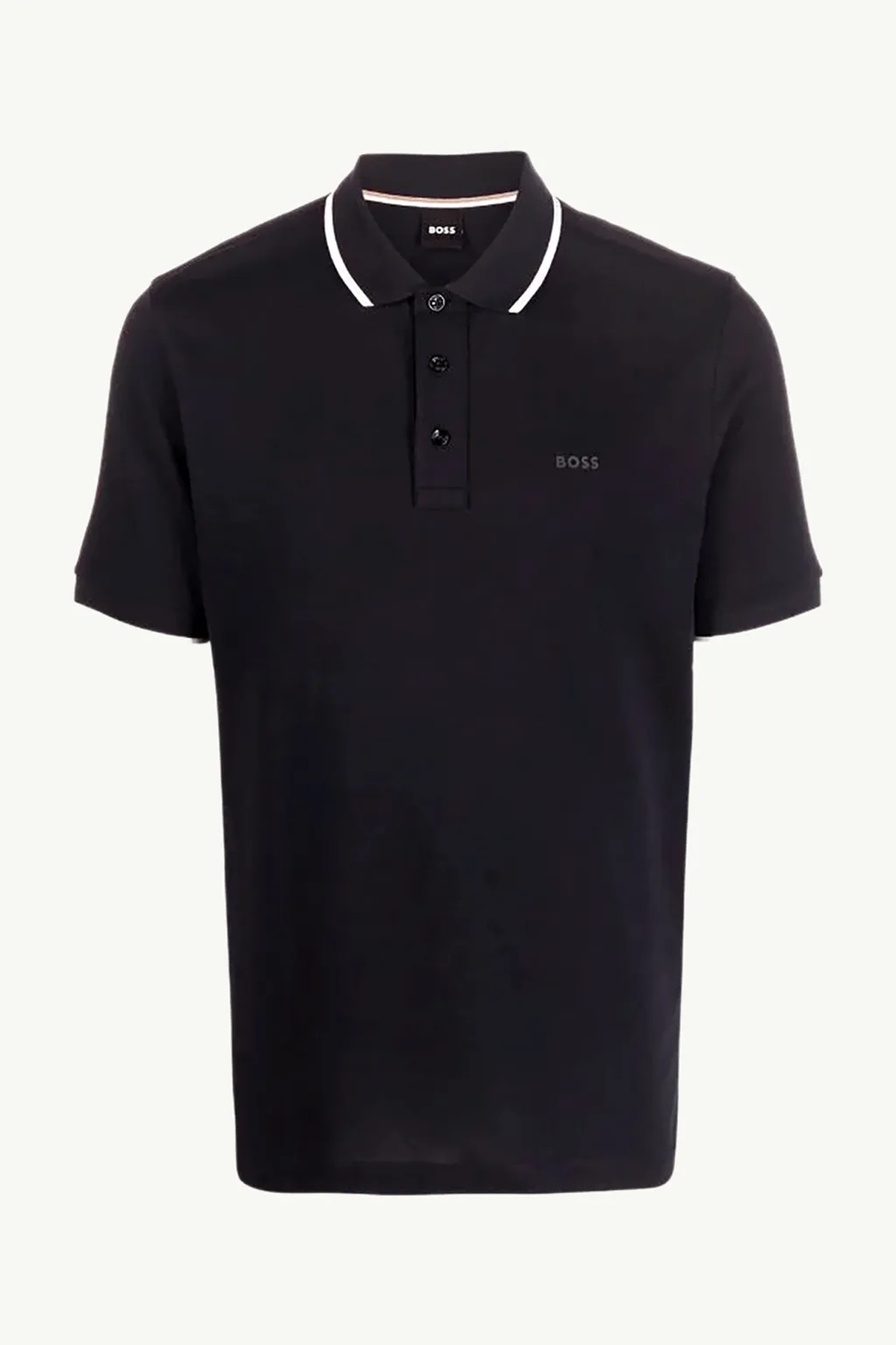 HUGO BOSS Men Parlay 145 Regular Fit Polo Shirt in Black with Tonal Logo 0