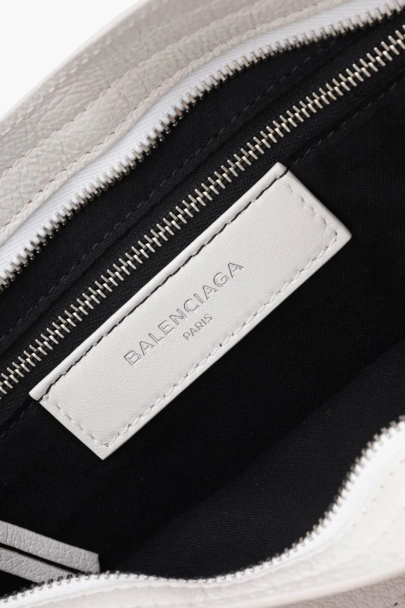 BALENCIAGA Regular Metallic Edge City in Snow White Cherve (Grained Leather) SHW 3